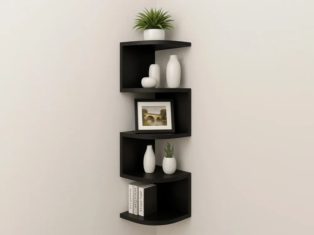 Estantería modular de esquina – Expandible y fácil de colgar